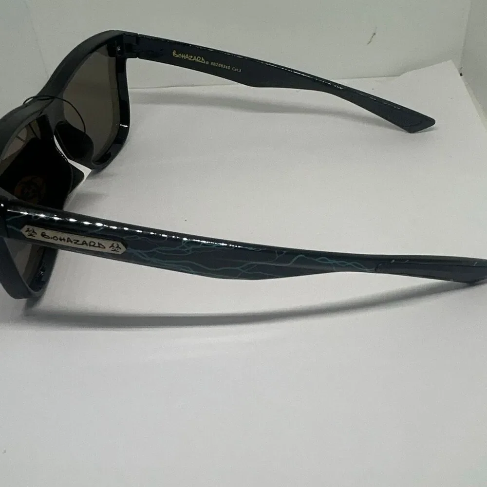 Biohazard Shield Sunglasses UV400 Mirrored Lens Wraparound Unisex